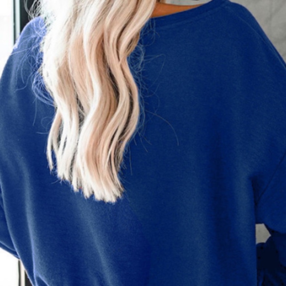 - NEW Crewneck Sweatshirt Graphic Print Cozy - Picture 7 of 7